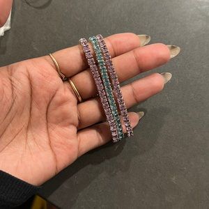 3 Swarovski Crystal Bracelets